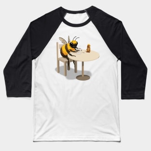 Bee Drinking Tea Baseball T-Shirt